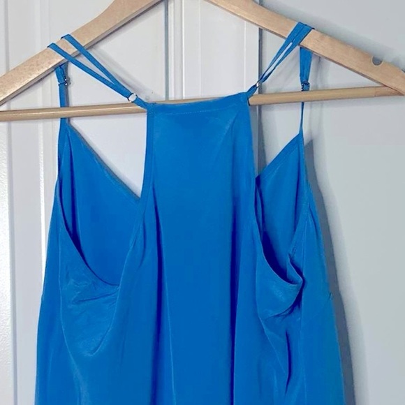 Lilly Pulitzer-Dusk silk tank top-Ariel Blue-Size Medium-NWT - Picture 12 of 13